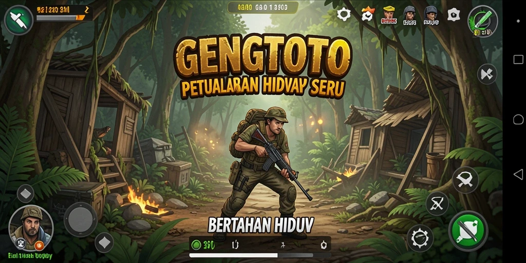 Tangkapan layar GENGTOTO menampilkan aksi bertahan hidup yang mendebarkan.