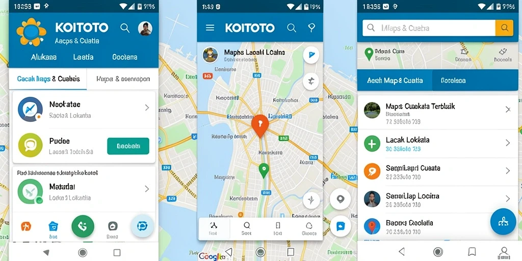Screenshot antarmuka KOITOTO menampilkan fitur pelacakan lokasi yang akurat.