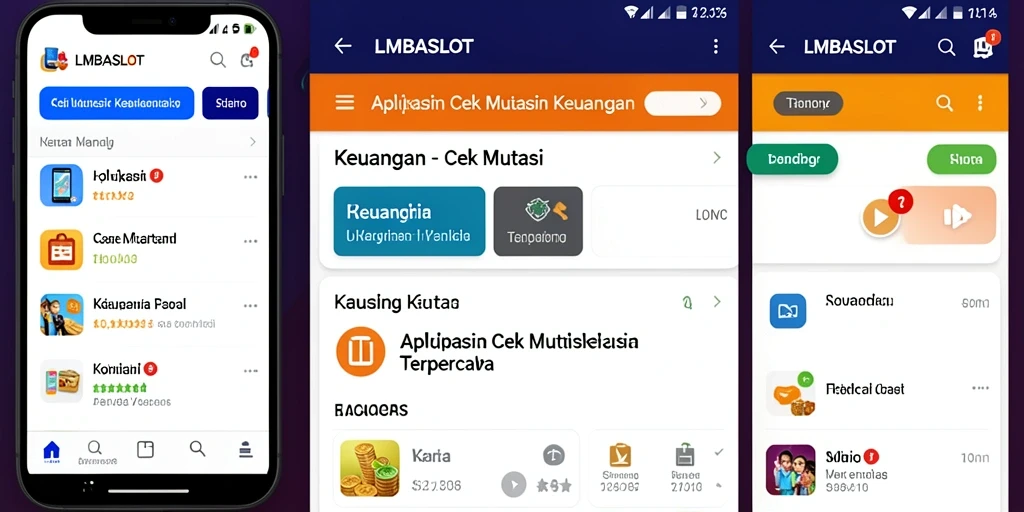 Tampilan antarmuka LMBASLOT untuk cek mutasi keuangan.