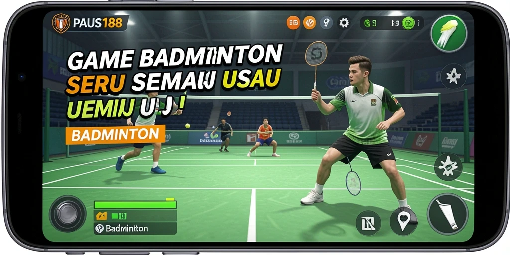 Tampilan antarmuka PAUS188 yang menarik saat bermain Badminton.