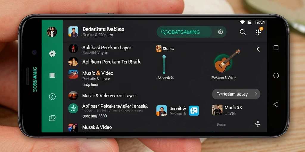Antarmuka SOBATGAMING saat merekam layar ponsel.