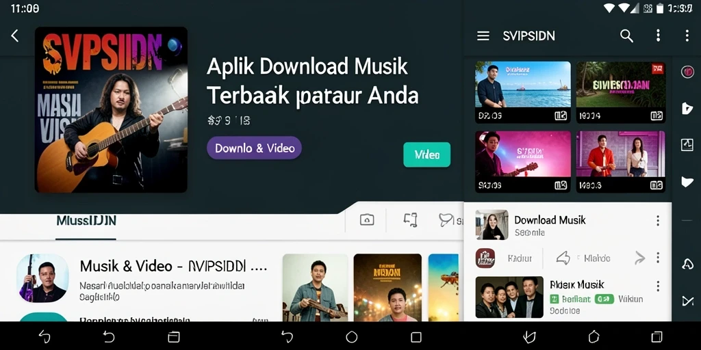 Antarmuka pengguna SVIPSIDN untuk Download Musik yang sederhana dan efisien.