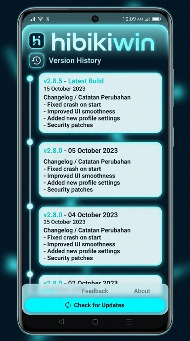 Riwayat Versi Terbaru hibikiwin untuk Pengguna Android